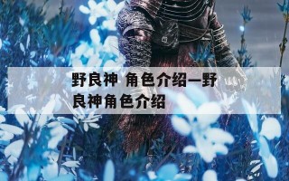 野良神 角色介绍—野良神角色介绍
