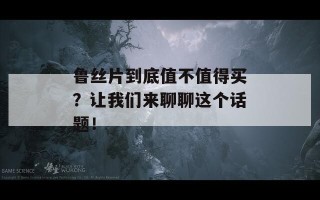 鲁丝片到底值不值得买？让我们来聊聊这个话题！