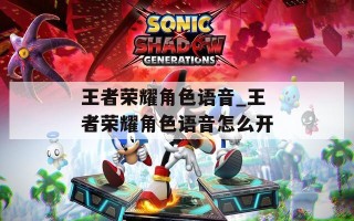 王者荣耀角色语音_王者荣耀角色语音怎么开