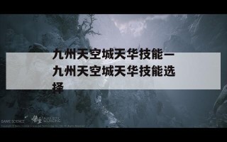 九州天空城天华技能—九州天空城天华技能选择