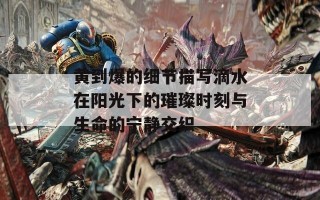黄到爆的细节描写滴水在阳光下的璀璨时刻与生命的宁静交织