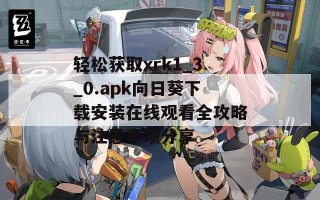 轻松获取xrk1_3_0.apk向日葵下载安装在线观看全攻略与注意事项分享