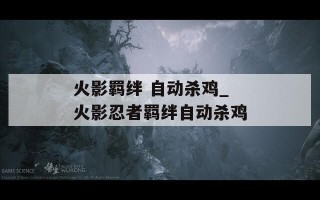 火影羁绊 自动杀鸡_火影忍者羁绊自动杀鸡