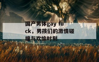 国产男体gay fuck，男孩们的激情碰撞与欢愉时刻