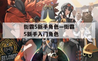 街霸5新手角色—街霸5新手入门角色