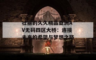 壮丽的久久精品亚洲AV无码四区大桥：连接未来的希望与梦想之路