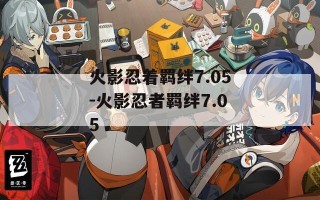 火影忍着羁绊7.05-火影忍者羁绊7.05