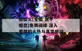 他似火(军婚 高干 婚恋)免费阅读 深入爱情的火热与真挚感动