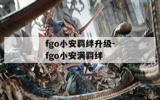 fgo小安羁绊升级-fgo小安满羁绊
