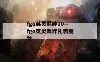 fgo英灵羁绊10—fgo英灵羁绊礼装图鉴