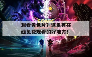 想看黄色片？这里有在线免费观看的好地方！