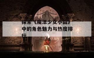 探索《魔法少女小圆》中的角色魅力与热度排行