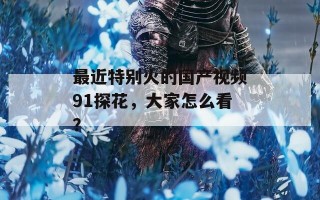 最近特别火的国产视频91探花，大家怎么看？
