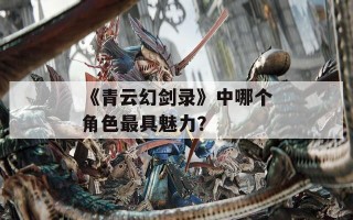 《青云幻剑录》中哪个角色最具魅力？