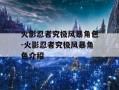 火影忍者究极风暴角色-火影忍者究极风暴角色介绍