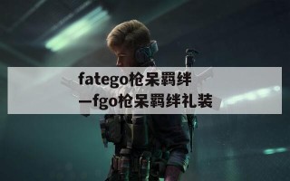 fatego枪呆羁绊—fgo枪呆羁绊礼装