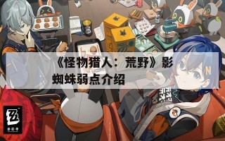 《怪物猎人：荒野》影蜘蛛弱点介绍