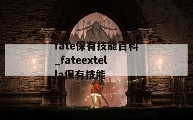 fate保有技能百科_fateextella保有技能-第1张图片-一粒游戏网