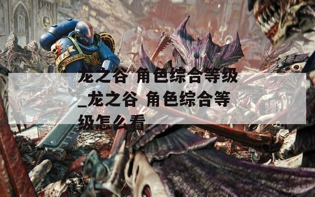 龙之谷 角色综合等级_龙之谷 角色综合等级怎么看-第1张图片-一粒游戏网