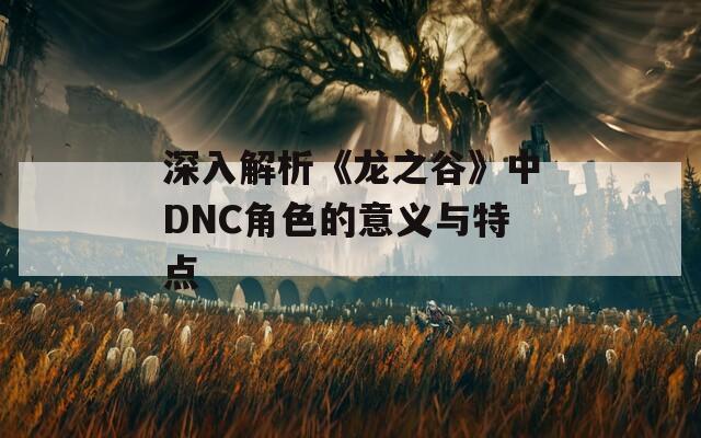 深入解析《龙之谷》中DNC角色的意义与特点-第1张图片-一粒游戏网
