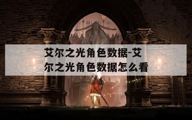 艾尔之光角色数据-艾尔之光角色数据怎么看-第1张图片-一粒游戏网