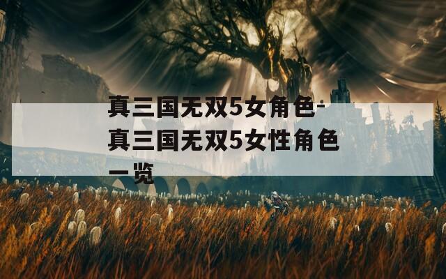 真三国无双5女角色-真三国无双5女性角色一览-第1张图片-一粒游戏网